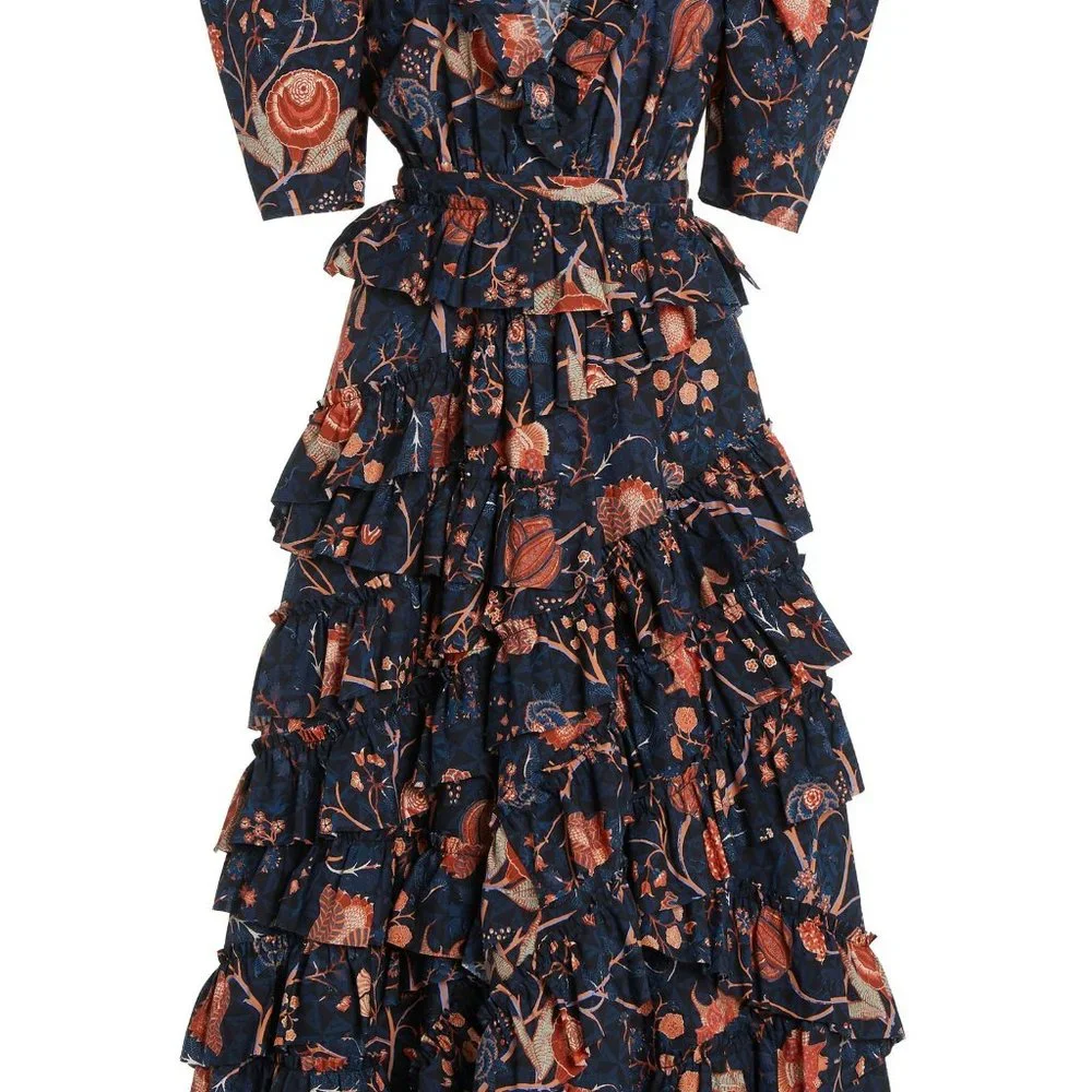 Ulla Johnson Aurora Ruffled Cotton Dress - Picture 3 of 6